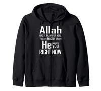 Islamic Quote Allah Has A Plan For You Zip Hoodie