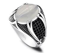 Islamic Religious Muslim Ring For Men Network Turkish Double Swords Oval Stone Punk Party Jewelry Handy and professional