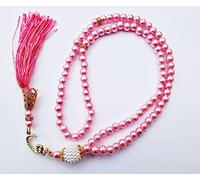 Islamic Tasbih Tasheeh 99-Beads Muslim Prayer Beads (Pink)