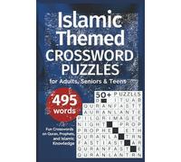 Islamic themed crossword puzzles: easy-to-read print on islamic brain power crossword & search puzzles | a qur’an activity book for adults, teens, ... | a perfect gift for vacations, holidays,