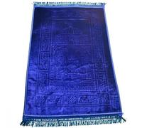 Islamic Thick Velvet Prayer Rug | Gift (Sky Blue)