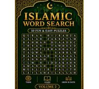 Islamic Word Search Puzzle Book for all ages: 50 Large Print Themed Puzzles from the Quran, Prophets, Islamic History & Muslim Daily Life | Easy to ... & Elderly | Complete Answer Key Included