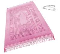 Islamika Prayer Rug Muslim Thick Islamic Rugs mat Carpet Beads Islam Gifts Gift Ramadan Men Women Kids Portable Prayer mats Turkish Style Green Color of Islam (C4)