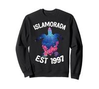 Islamorada Est 1997 Sea Turtle Coral Reef Tropics Sweatshirt
