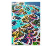 Island Archipelago in Vibrant Colors Jigsaw Puzzle for Adults, 1000 Piece