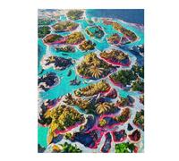 Island Archipelago in Vibrant Colors Jigsaw Puzzle for Adults, 500 Piece