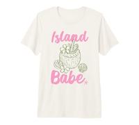 Island Babe Coconut Drink Tropical Beach Summer Vacation Premium T-Shirt