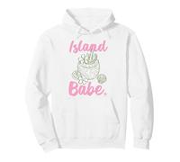Island Babe Coconut Drink Tropical Beach Summer Vacation Pullover Hoodie