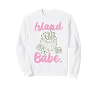 Island Babe Coconut Drink Tropical Beach Summer Vacation Sweatshirt