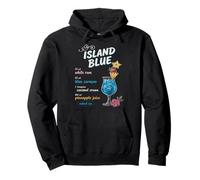 Island Blue Cocktail Recipe White Rum Curacao Drink Pullover Hoodie