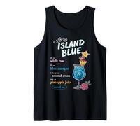 Island Blue Cocktail Recipe White Rum Curacao Drink Tank Top