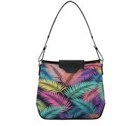 Island Breeze Neon Tropical Print Shoulder Bags Purses and Handbags Tote Clutch Bag with Removable Straps for Nurse Travel Work
