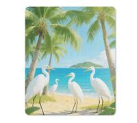 Island Coconut Square Mouse Pad | Durable Rubber Non-Slip Mouse Mat,Portable Computer Accessory for desktops laptops and daily computer-using moments