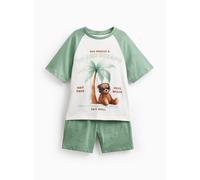 Island Dreams Teddy Raglan Shortie Pyjamas 2-3 years