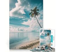Island Escape Ocean View Jigsaw Puzzles for Adults 1000 Pieces Brain Skill Accurate Edge Pattern Build Home Decor (50x75cm)