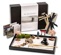 Island Falls Home Zen Garden Kit 11x8 Beautiful Premium Japanese Mini Sand Garden Meditation Gift Set for Home & Office Desk Accessories. Zen Sand, 6 Tools, 15 Features. Mindfulness Gifts Decor Women
