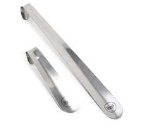 Island Genius Metal Shoe Horn Set of 2 - Long Handle Shoe Horn and Travel Shoe Horn