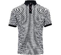 ISLAND GREEN 2026 ALL OVER DOT PRINT GOLF POLO SHIRT - NAVY