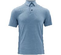 ISLAND GREEN 2026 JACQUARD KNIT GOLF POLO SHIRT - PALE BLUE