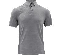 ISLAND GREEN 2026 JACQUARD KNIT GOLF POLO SHIRT - PALE GREY