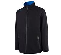 (M, Black/Turquoise) Island Green Mens 2021 Waterproof Stretch Breathable Golf Jacket