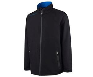 Island GREEN Essentials Men's Waterproof Stretch Jacket, Black/Turquoise, Small