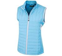 Island Green Golf IGLVST1812 Womens Thermal Sports Top Sleeveless Quilted Padded Gilet Vest, Summer Blue, Size 10
