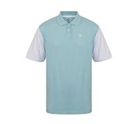 Island Green Golf IGTS1646 Mens Cotton Contrast Sleeve Polo Shirt Sports Top, Cerulean, 2X-Large
