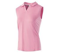 Island GREEN Golf Women's Breathable Quick Dry Moisture Wicking Polo Shirts, Pink/White, S
