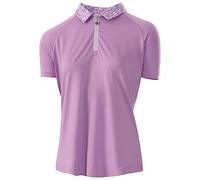 Island GREEN Golf Women's Breathable Quick Dry Moisture Wicking Polo Shirts, Purple, S