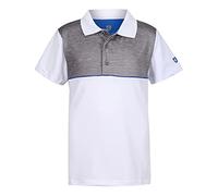 Island Green IGJTS2042 Junior Golf Highlighted Print Wicking Breathable Top Shirt, White, Age 9/10