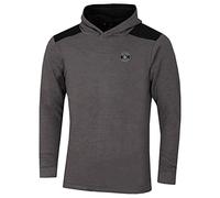 Island Green IGSWT2130 Men's Golf Hooded Sweat Top Hoody, Charcoal Marl/Black, Small