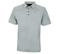 Island Green IGTS1648 Mens Top Stitch Performance CoolPass Golf Polo Shirt, Battleship Grey, 3XL