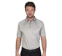 Island GREEN Mens IGTS1648 Performance Polo Shirt - Battleship Grey/Black - XL