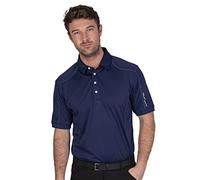 Island Green IGTS1648 Mens Top Stitch Performance CoolPass Golf Polo Shirt, Ink, S