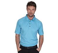 Island GREEN Mens Performance Coolpass Polo Shirt - Turquoise - L