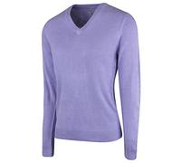 Island Green Ladies Golf IGLKNT2046 Supersoft Fine Knit V Neck Sweater, Lavander, X-Large