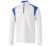 Island Green Mens Colour Block Panelled Golf Top Layer (Silver Grey/Royal Blue) - Blue & White - Size Medium