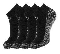 ISLAND GREEN MENS COMFORT TECH ANKLE SOCKS - BLACK / 4 PACK