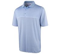 Island Green Men's CoolPass Stretch Quick Dry Breathable Polo Shirts, Sky Blue, S