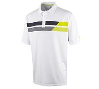 Island Green Men's CoolPass Stretch Quick Dry Breathable Polo Shirts, White, 3XL