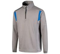 Island GREEN Mens Geometric Print Top Layer 1/4 Zip Stretch Golf Sweater Pullover Grey XL