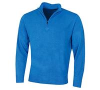 Island Green Men's Golf IGKNT2060 Supersoft Fine Knit 1/4 Zip Neck Sweater, Marine, Large