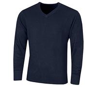 Island GREEN Mens V Neck Knit Sweater - Navy - M