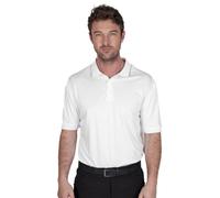 Island Green IGTS1899 Mens Back Yoke Detail Stretch Quick Dry Performance Golf Polo Shirt, White, Small