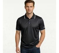 Island Green IGTS1899 Mens Back Yoke Detail Stretch Quick Dry Performance Golf Polo Shirt, Carbon Black, Medium