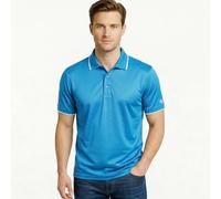 Island Green IGTS1899 Mens Back Yoke Detail Stretch Quick Dry Performance Golf Polo Shirt, Sky Azure, X-Small