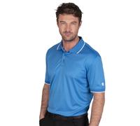 Island GREEN Men's Golf Polo Shirt with 2 Way Stretch Breathable Fabric Moisture Wicking Quick-Dry Short Sleeve Sports T-Shirt for Men Adults Outdoor Running Gym and Work (Sky Azure, 4X-Large)