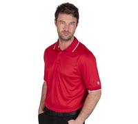 Island Green IGTS1899 Mens Back Yoke Detail Stretch Quick Dry Performance Golf Polo Shirt, Red, X-Large