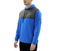 Island GREEN Mens Hooded Sweater - Marine/Charcoal Marl/Black - XL